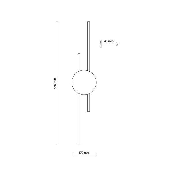 JAVA BLACK KINKIET 2 PŁ 1367