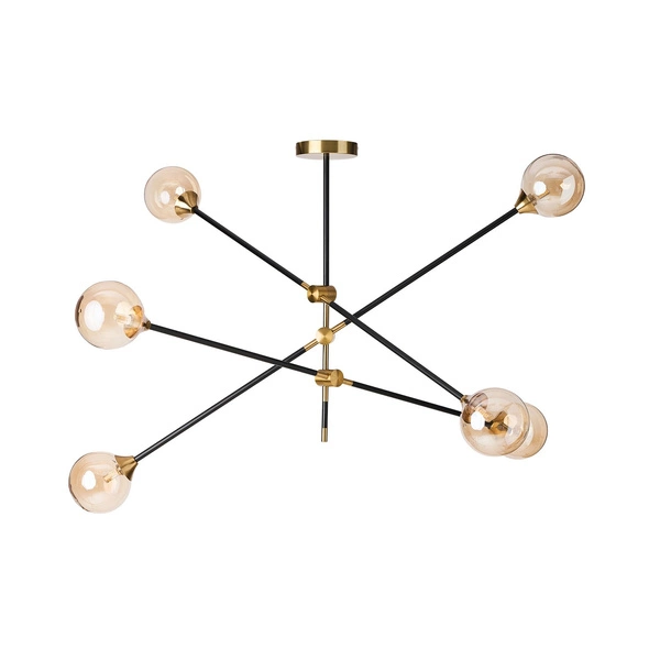 Azzardo SOLEN 6 BK/GO 4700