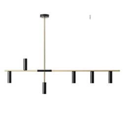 Aldex Lampa sufitowa TREVO 6, 1083K40, czarny/mosiądz, 6x35W GU10