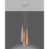Lampa wisząca SULA 3P, naturalne drewno/biały, 3x40W GU10, SL.1101