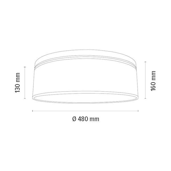 Lampa sufitowa Josefina w zestawie 1xLED zintegrowany 1650lm 2700K 18W barwiona sosna na orzechowym/białym kloszu z tkaniny 4015610910746