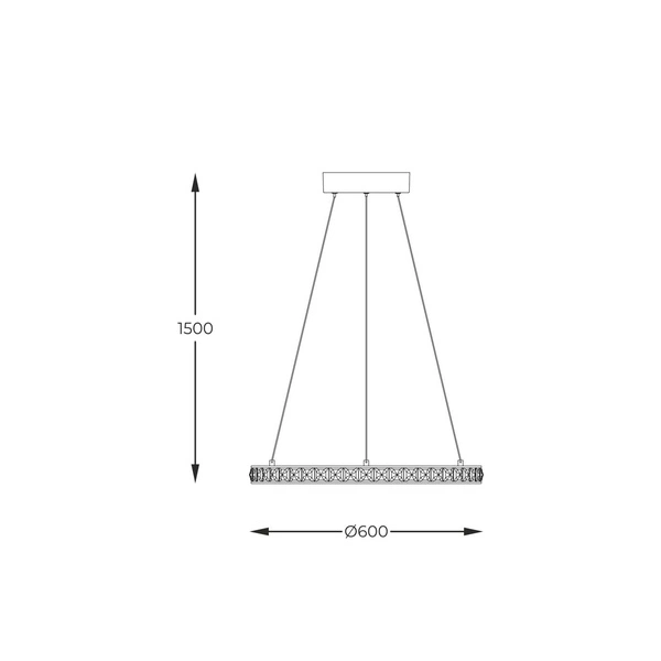 MD4996-1-3GBD MURIEL LAMPA WISZĄCA CZARNO-ZŁOTA/BLACK-GOLD