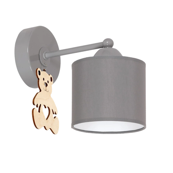 Kinkiet dziecięcy MIŚ szary