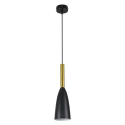 Lampa wisząca SOLIN, czarny/złoty, 1x60W E27