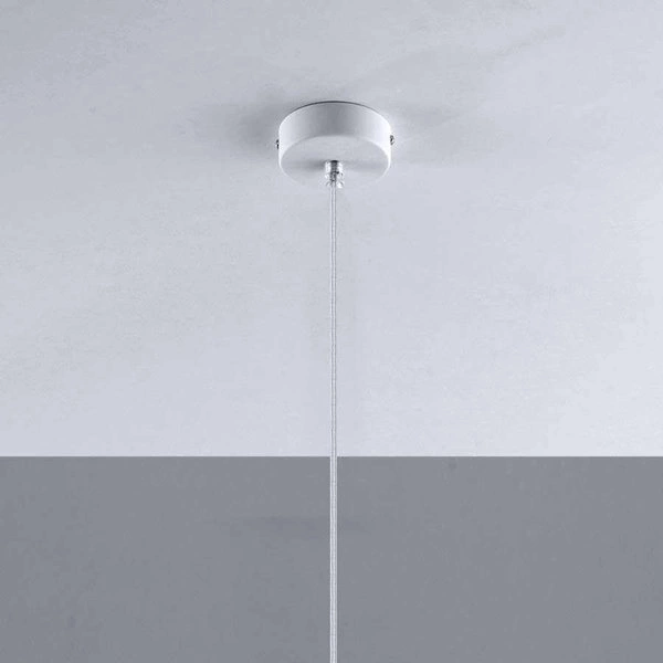 Lampa Wisząca DEMI Biała Stal, E27 60W, SL.0297