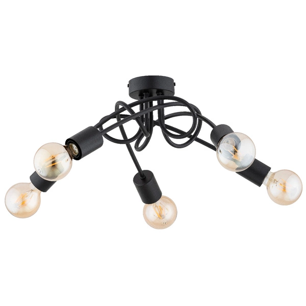 Lampa sufitowa ALFA DISEL CZARNA 5xE27 54cm | 63279
