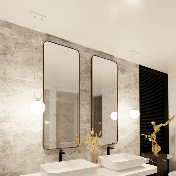 Lampa wisząca Emibig GLAM 1 Biały/OPAL 1115/1