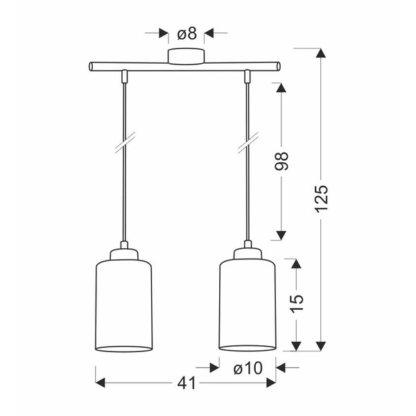 Lampa wisząca ASPRA, 32-16263, czarny/bursztynowy/transparentny, 2x60W E27