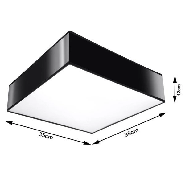 Plafon Sollux HORUS 35 Lampa sufitowa PVC, Stal, Czarny 2x 15W LED, SL.0136