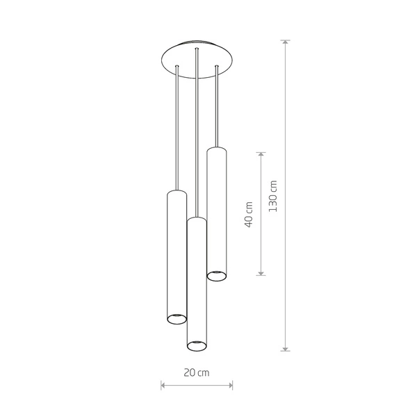 Lampa nad stół EYE BLACK III L 8917