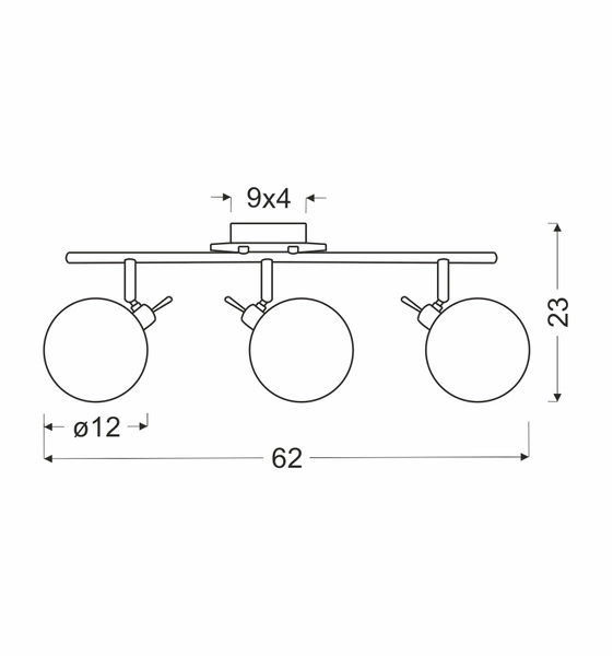 Lampa sufitowa GHOST, satynowy/biały, 3x40W G9