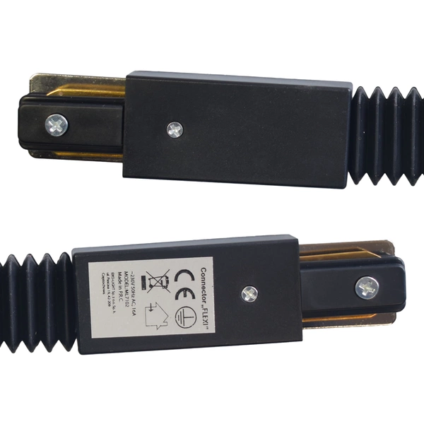 Łącznik szynoprzewodu 1-fazowego TRACK LIGHT, Typ: Flexi, czarny, ML7102