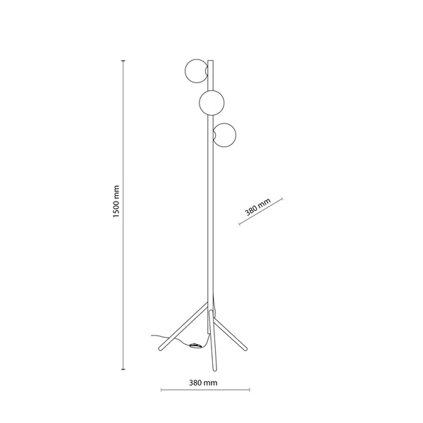 ESTERA WOOD ORZECH BURSZTYN LAMPA PODŁOGOWA 3XG9