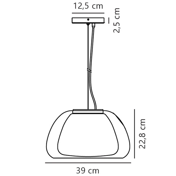 Lampa wisząca JELLY E27 40W Szkło | Przezroczysty