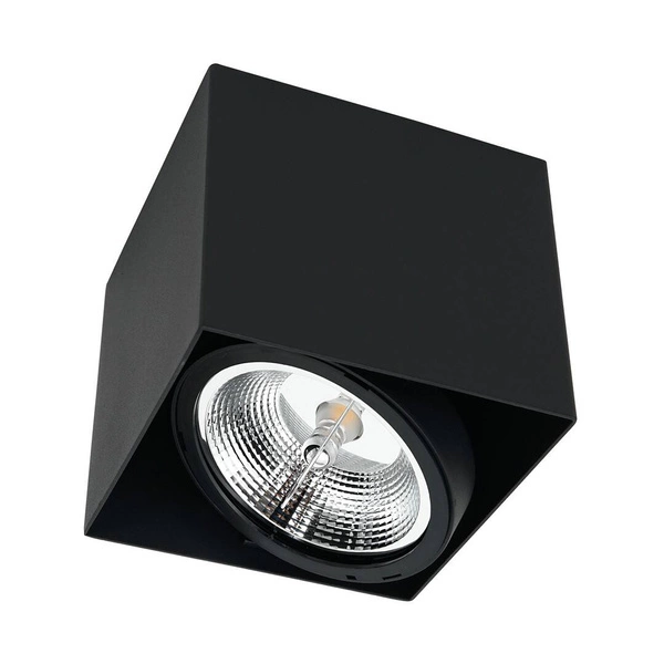 Oprawa Natynkowa BOX Plaza 1xGU10 AR111 Czarna w nowoczesnym stylu