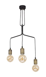 Nowoczesna Lampa wisząca BORNEO wys. 60cm 3xE27 15W IP20 | Mosiądz patynowany