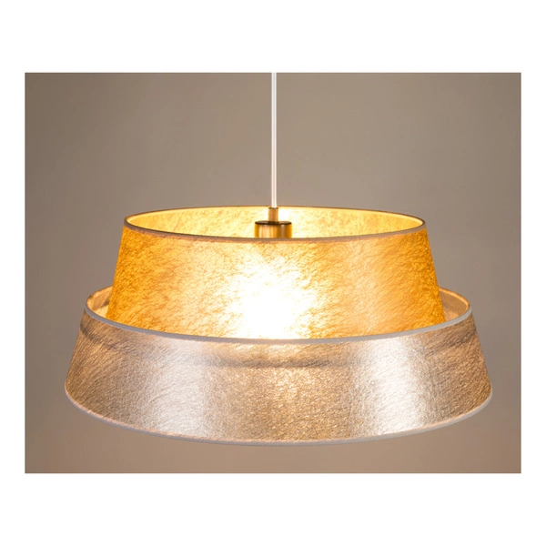 Nevoa Lampa Wisząca 1xE27 Max.60W Czarny/Transparentny PVC/Złoty-Srebrny 150040104