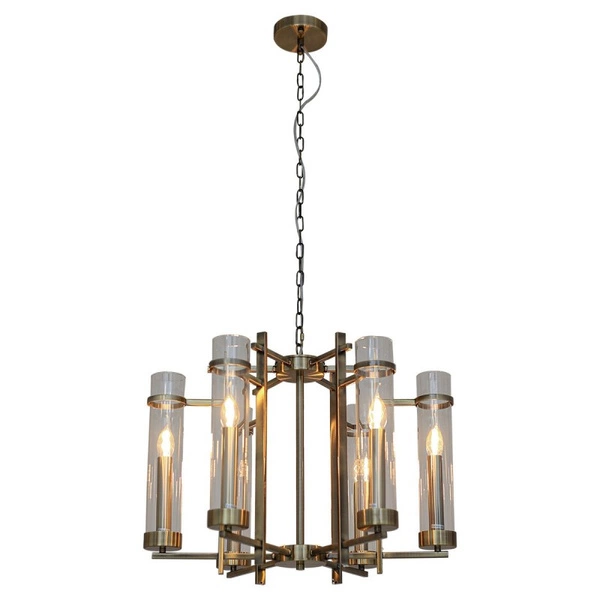Lampa wisząca żyrandol ASPEN śr. 60.5cm 6xE14 | antyczny brąz