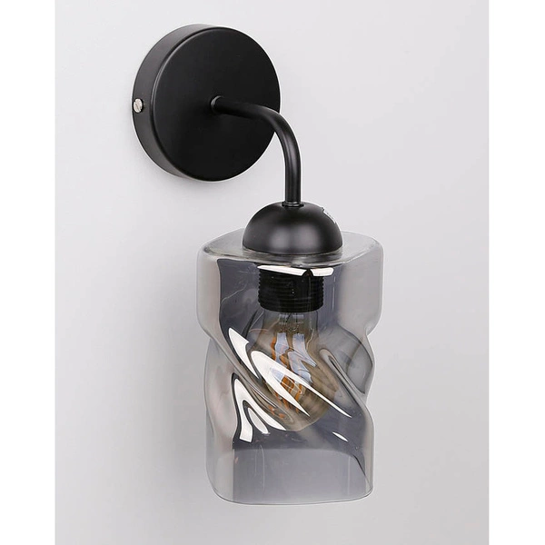 Kinkiet FELIS, 21-00125, czarny/dymiony, 1x60W E27