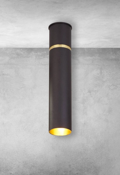Lampa sufitowa LYNX, czarny/złoty, 1x40W E14, MZ5005