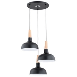 Lampa wisząca ALFA GOXA CZARNA 3xE27 45cm | 62388