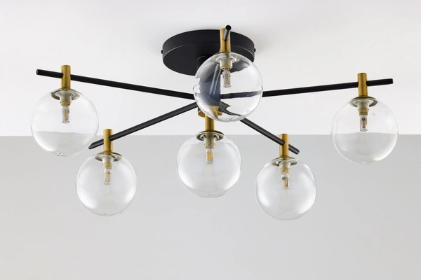 Nowoczesna Lampa sufitowa FIGARO wys. 34cm 6xG9 14W IP20 | Złoty