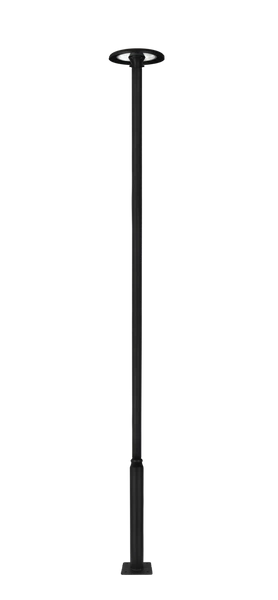 Składany maszt pod latarnię latarnia słup oświetleniowy składany 4m czarny PRIME