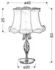 Lampa stołowa/nocna SAFONA 41-13347 chrom/biały 1x60W E27