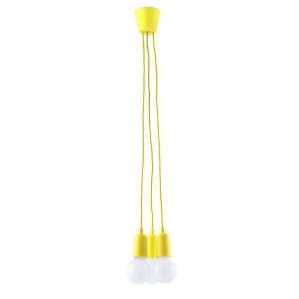 Lampa Wisząca DIEGO 3, PCV Żółta, E27 60W, SL.0579