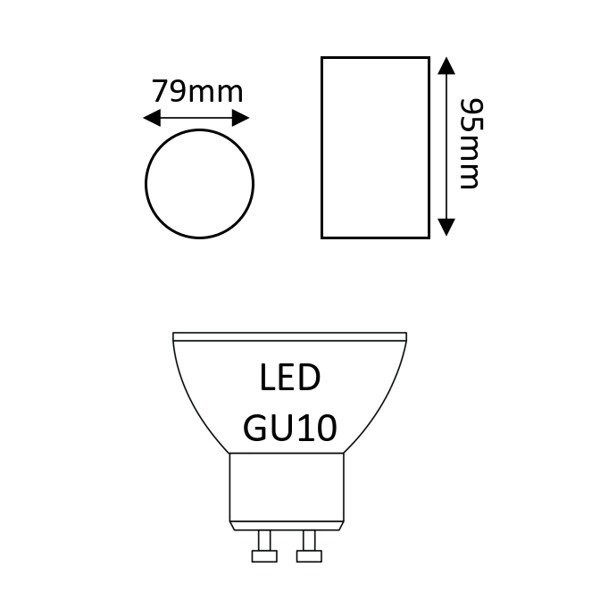 Oprawa sufitowa spot tuba natynkowa SIGEN R śr. 8cm aluminium