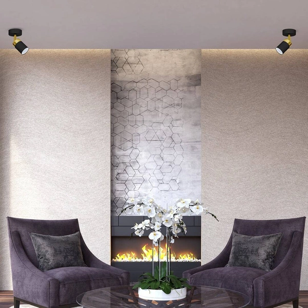 Kinkiet JOKER, MLP6123, czarny/złoty, 1x8W GU10