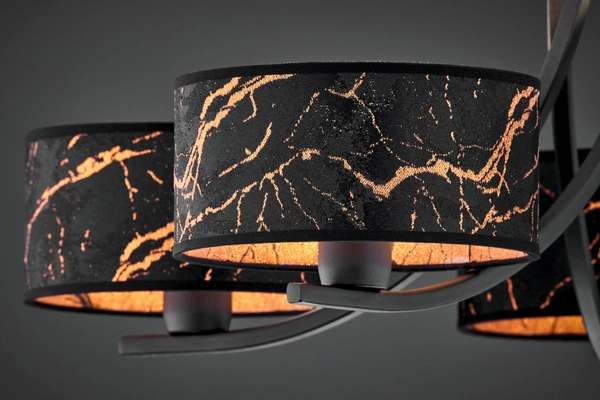 Klasyczny Żyrandol ARTHUR wys. 71cm 5xE27 15W IP20 | czarny