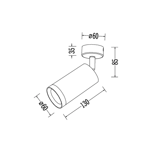 Oprawa Mica Spot Biały + Chrom 1xGU10