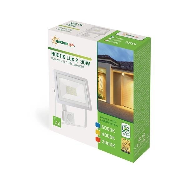 NOCTIS LUX 2 SMD 230V 30W IP44 NW WHITE WITH SENSOR
