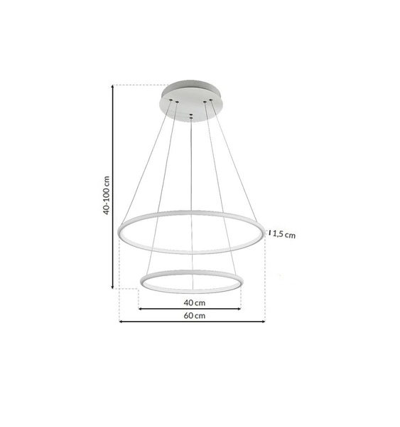 Lampa wisząca ORION WHITE II LED