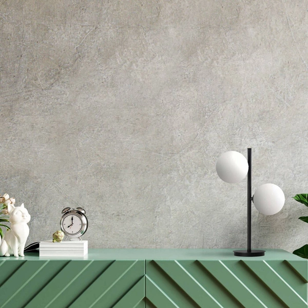 Lampa biurkowa DORADO, czarna z białymi kloszami, 2x40W E14