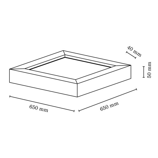 Vivica Square Lampa Sufitowa 1xLED Zintegrowany 45W Dąb Olejowany/Biały 2086074
