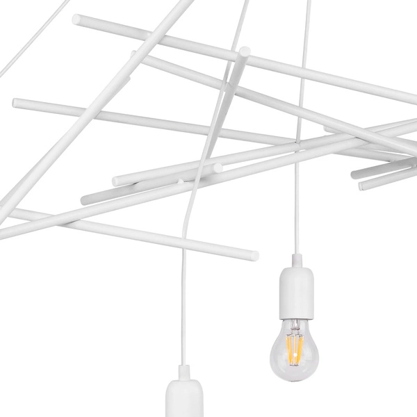 Lampa wisząca Glenn 5xE27 maks. 60W biały metal/biały kabel PVC 9222502