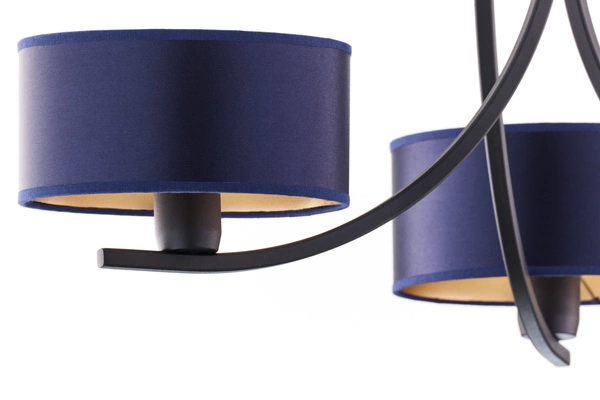 Klasyczny Żyrandol ARTHUR wys. 71cm 3xE27 15W IP20 | czarny