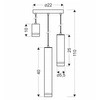 Lampa wisząca TUBO, 33-79084, czarna, 3x25W GU10