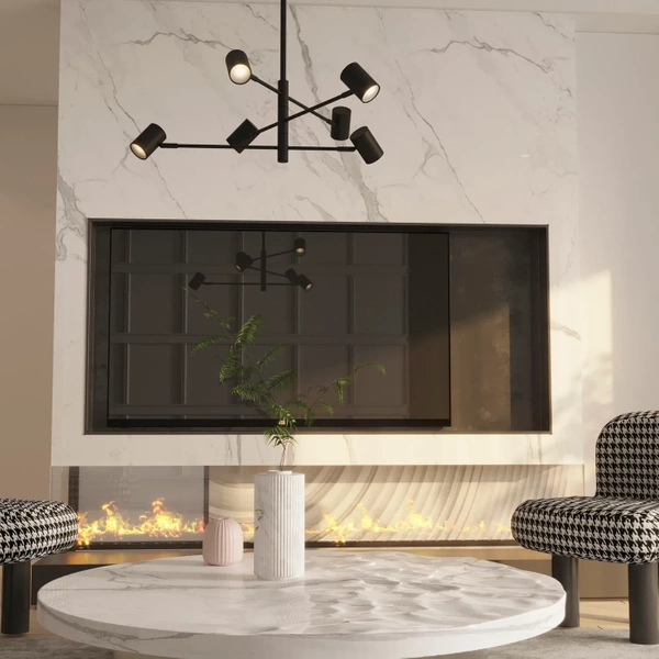 Lampa Sufitowa Noe 6xGU10 czarna PLC0102-BK