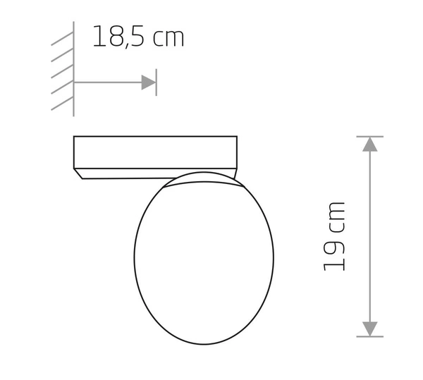 Lampa ścienna do łazienki ICE EGG C G9 25W wys. 19cm | czarny 8132