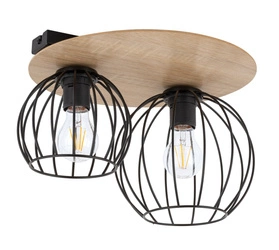 Lampa Sigma CYBER 2 koło dąb/czarny plafon 32355