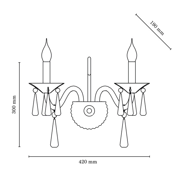Kinkiet ROSANO II biały świecznik 5193202