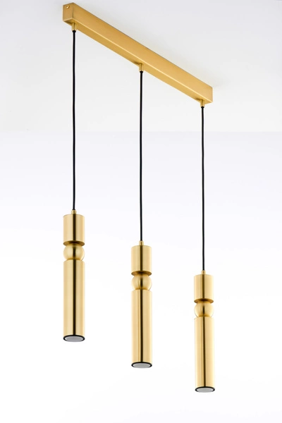 Nowoczesna Lampa wisząca ALAS wys. 120cm 3xG10 14W IP20 | Złoty