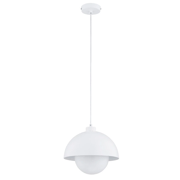Lampa wisząca ALFA KUGER BIAŁA 1xE27 27cm | 61439