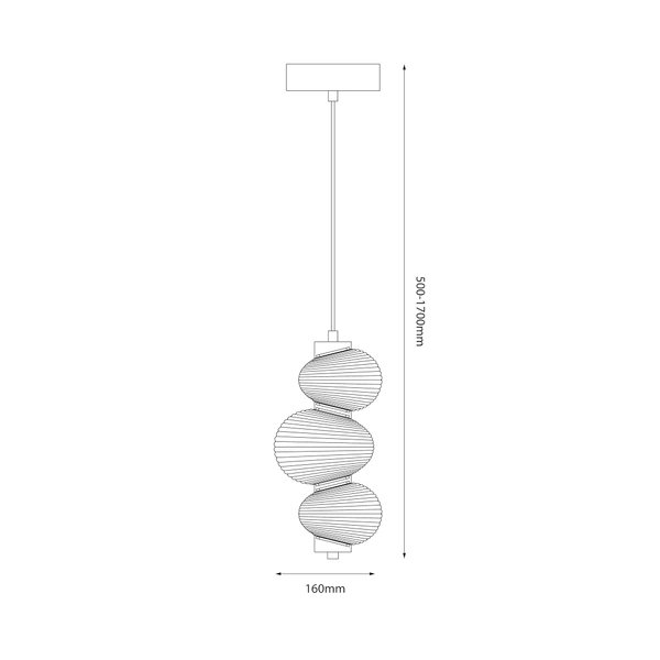 Lampa wisząca BOLLA SMOKED 12W LED