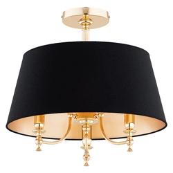 Lampa sufitowa ALFA ROSETTA ZŁOTA & CZARNA 3xE14 55cm | 62477