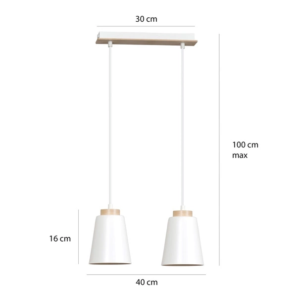 Lampa wisząca Emibig BOLERO 2 Biały 443/2
