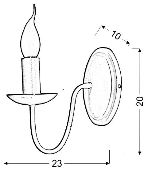 Kinkiet BELLAGIO 21-96480 kremowy 1x40W E14